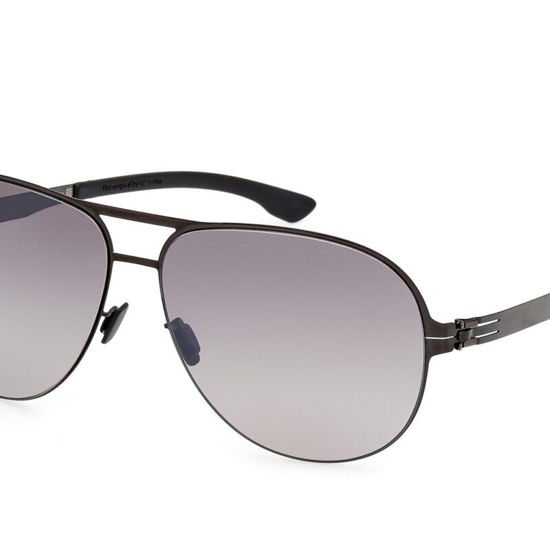 Ic!berlin Men's GERRIT IC0010 Black/Grey Shaded Sunglasses Ic!berlin Men's GERRIT IC0010 Black/Grey Shaded Sunglasses