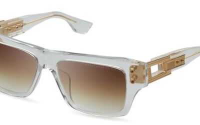 Dita Unisex GRANDMASTER-SEVEN Crystal Yellow Gold/Brown Shaded Sunglasses