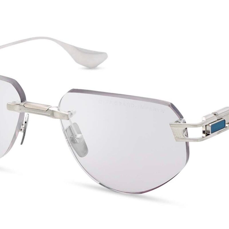 Dita Unisex GRAND-IMPERYN Brushed Raw Titanium Silver Eyeglasses