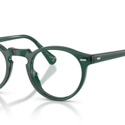 Oliver Peoples Unisex GREGORY PECK OV 5186 Transparent Dark Green Eyeglasses