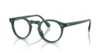 Oliver Peoples Men's GREGORY PECK OV 5186 Transparent Dark Green Eyeglasses