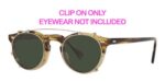 Oliver Peoples Unisex GREGORY PECK OV 5186 Gold/Green Clip-On Only Eyeglasses
