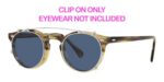 Oliver Peoples Unisex GREGORY PECK OV 5186 Silver/Blue Clip-On Only Eyeglasses