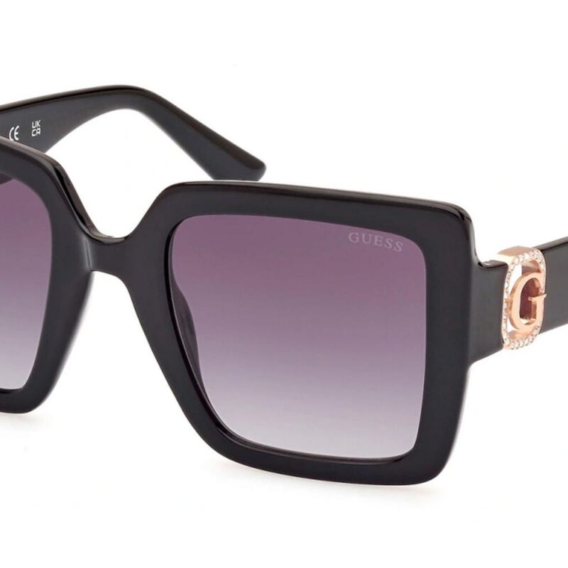 Guess Men's GU00103 Shiny Black/Grey Shaded Sunglasses Guess Men's GU00103 Shiny Black/Grey Shaded Sunglasses