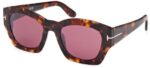 Tom Ford Women's GUILLIANA FT 1083 Dark Havana/ Bordeaux Shaded Sunglasses