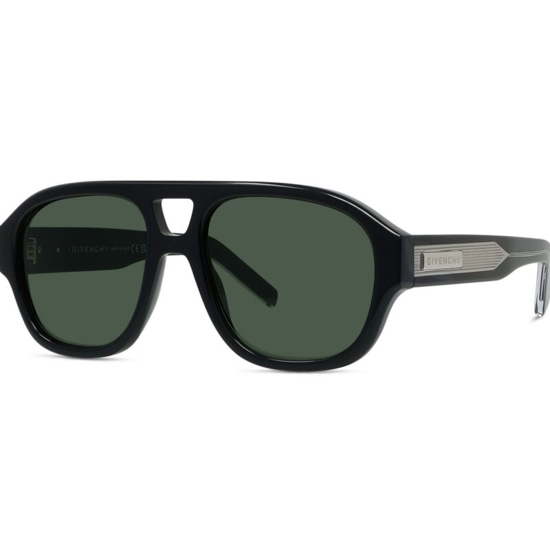Givenchy Men's GV40137U Black/Solid Green Sunglasses Givenchy Men's GV40137U Black/Solid Green Sunglasses