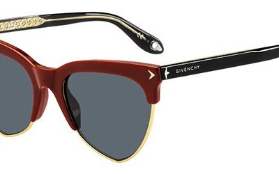 Givenchy - Safilo GV 7078/S Opal Burgundy Gold Black/Blue Sunglasses