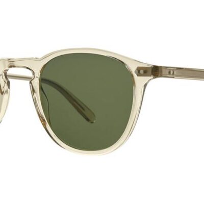 Garrett Leight Men's HAMPTON SUN Champagne/Semi-Flat Pure Green Sunglasses