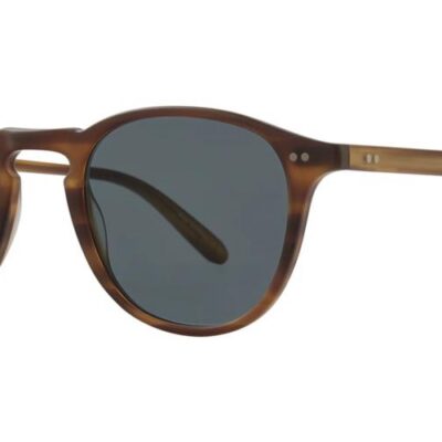 Garrett Leight Men's HAMPTON SUN Matte Saddle Tortoise/Semi-Flat Bluesmoke Sunglasses
