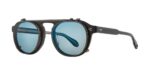 Garrett Leight Men's HARDING II CLIP Gunmetal/Sky Mirror Eyeglasses