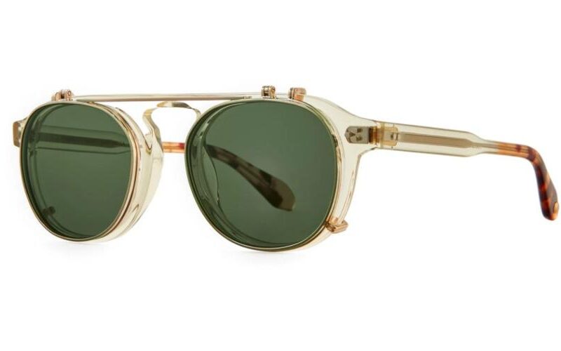 Garrett Leight Men's HARDING II CLIP Gold/G15 Eyeglasses