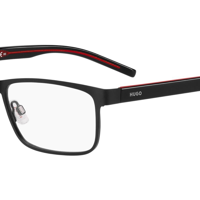 Hugo Men's HG 1005 Black Red Eyeglasses