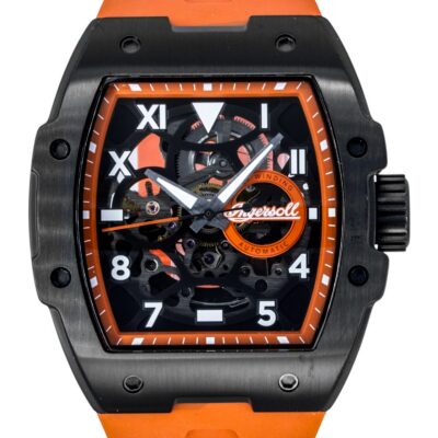 Ingersoll The Play Polyurethane Strap Black Skeleton Dial Automatic I15304 Men's Watch
