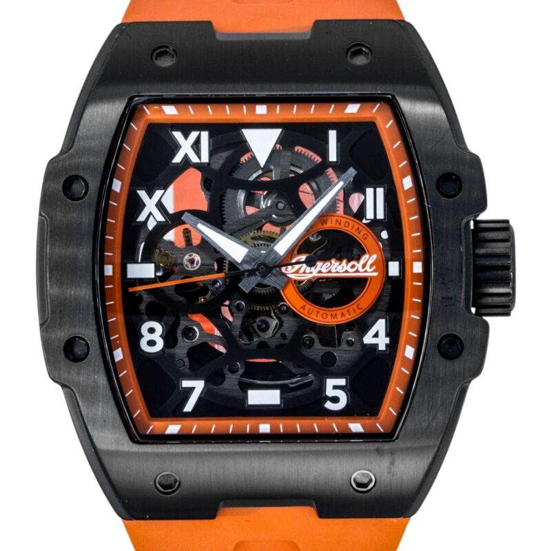Ingersoll The Play Polyurethane Strap Black Skeleton Dial Automatic I15304 Men's Watch Ingersoll The Play Polyurethane Strap Black Skeleton Dial Automatic I15304 Men's Watch