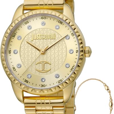 Just Cavalli Women's 34mm Ss Ip Gold Watch (JC1L176M0055)