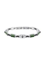 Maserati Jewels Green, Gold Tone And Silver Tone Stainless Steel Bracelet JM425ATZ68 For Men