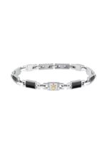 Maserati Ceramic Grey And Silver Tone Stainless Steel Bracelet JM425ATZ69 For Men