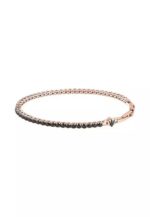 Maserati Tennis Rose Gold Tone Stainless Steel With Black Zircons Bracelet JM425AVC07 For Men