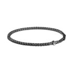 Maserati Tennis Grey Stainless Steel With Black Zircons Bracelet JM425AVC08 For Men