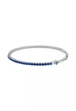 Maserati Tennis Silver Stainless Steel With Blue Zircons Bracelet JM425AVC11 For Men