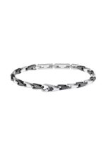 Maserati Jewels Grey And Silver Tone Stainless Steel Bracelet JM425AVD100 For Men