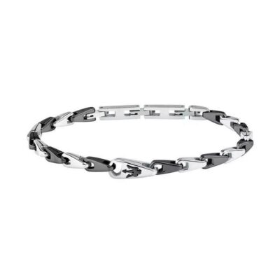 Maserati Jewels Grey And Silver Tone Stainless Steel Bracelet JM425AVD100 For Men