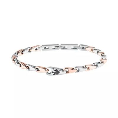 Maserati Jewels Rose Gold Tone And Silver Tone Stainless Steel Bracelet JM425AVD101 For Men