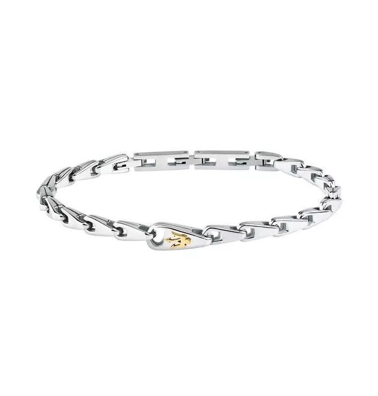 Maserati Jewels Silver Tone Stainless Steel Bracelet JM425AVD102 For Men