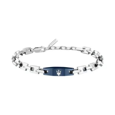Maserati Jewels Blue And Silver Tone Stainless Steel Bracelet JM425AVD105 For Men