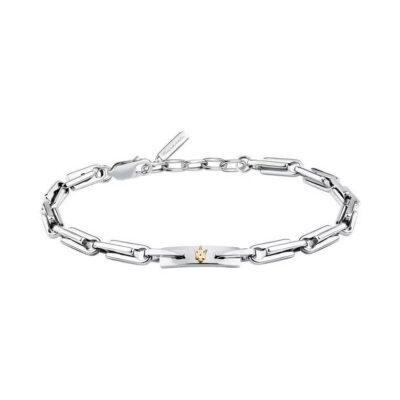 Maserati Iconic Silver Tone Stainless Steel Bracelet JM425AVD108 For Men
