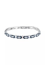 Maserati Jewels Blue And Silver Tone Stainless Steel Bracelet JM425AVD96 For Men