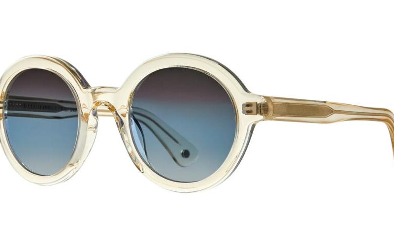Garrett Leight Men's JULIEN SUN Ice/Semi-Flat Sapphire Gradient Sunglasses Garrett Leight Men's JULIEN SUN Ice/Semi-Flat Sapphire Gradient Sunglasses