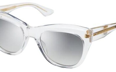 Dita Unisex KADER Crystal/Light Grey To Light Brown Sunglasses