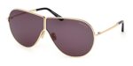 Tom Ford Men's KEATING FT1158 Gold/Burgundy Sunglasses