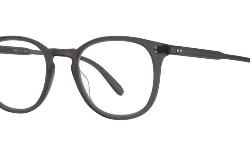 Garrett Leight Unisex KINNEY Matte Grey Crystal Eyeglasses