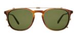 Garrett Leight Unisex KINNEY CLIP Clip On - Gold/Green Eyeglasses