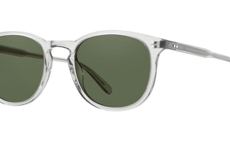 Garrett Leight Men's KINNEY SUN Light Light Grey/Semi Flat Pure G15 Sunglasses