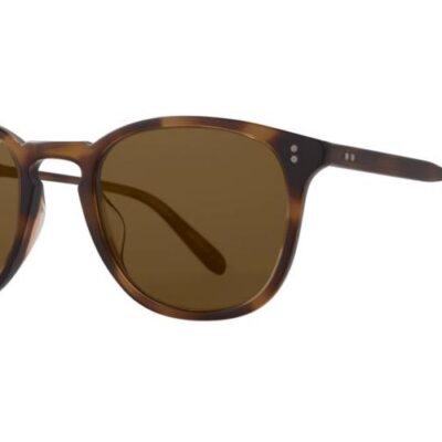 Garrett Leight Men's KINNEY SUN Spotted Brown Shell/Semi-Flat Pure Coffee Polar Sunglasses