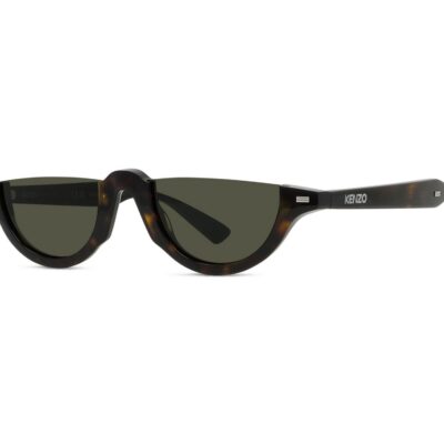 Kenzo Men's KZ40216I Dark Havana/Solid Green Sunglasses