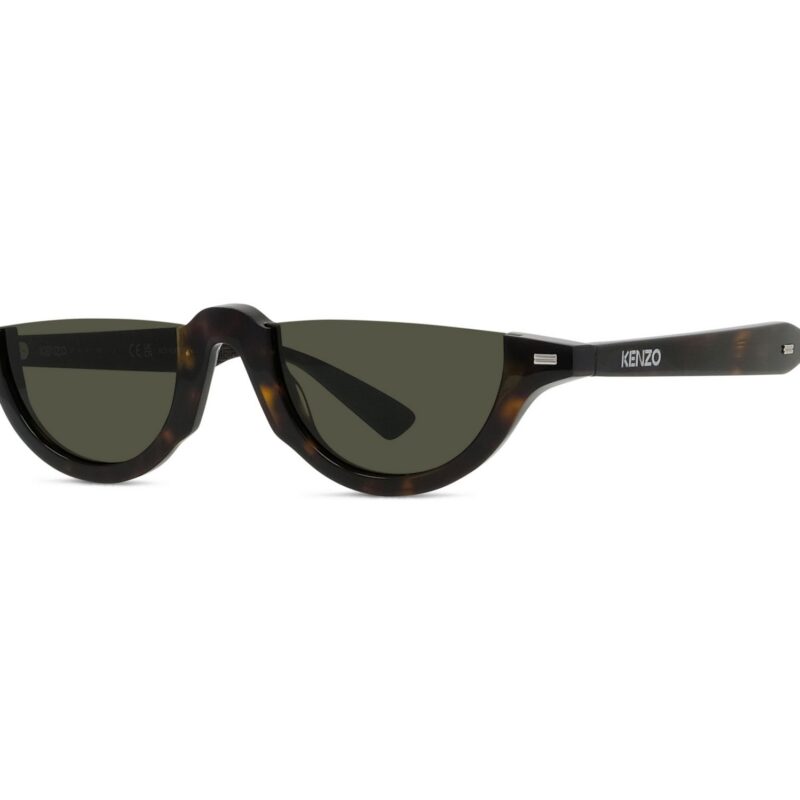 Kenzo Men's KZ40216I Dark Havana/Solid Green Sunglasses