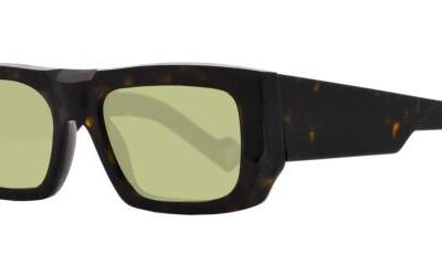 Ophy Men's LA ROCHE Shiny Havana/Green Shaded Sunglasses