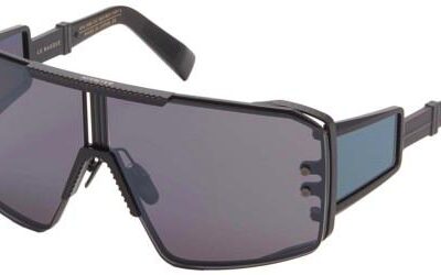 Balmain Men's LE MASQUE Matte Black/Dark Grey Sunglasses