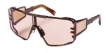 Balmain Men's LE MASQUE Brown Crystal Brown/Light Brown Sunglasses