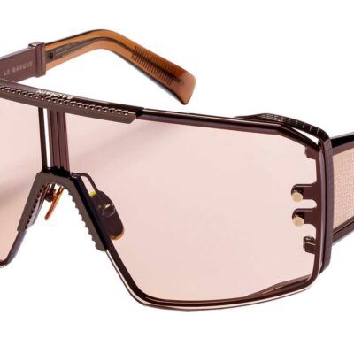 Balmain Men's LE MASQUE Brown Crystal Brown/Light Brown Sunglasses
