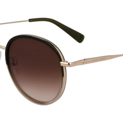 Longchamp Women's LO176S N Gold-Green/Brown Shaded Sunglasses