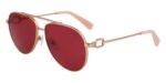 Longchamp LO178S Rose Gold/Wine Shaded Sunglasses