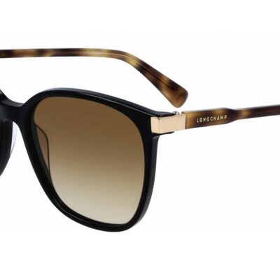 Longchamp Women's LO612S Black Havana/Brown Sunglasses