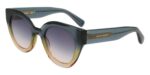 Longchamp Women's LO750S N Transparent Gradient Blue Beige/Grey Shaded Sunglasses