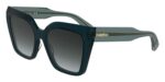 Longchamp Women's LO778S N Transparent Blue/Grey Shaded Sunglasses