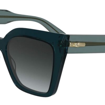 Longchamp Women's LO778S N Transparent Blue/Grey Shaded Sunglasses